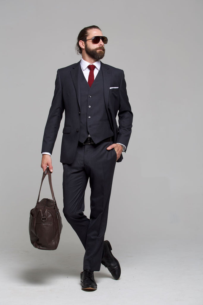 Savile Row Classic Plain Charcoal Suit SSA3