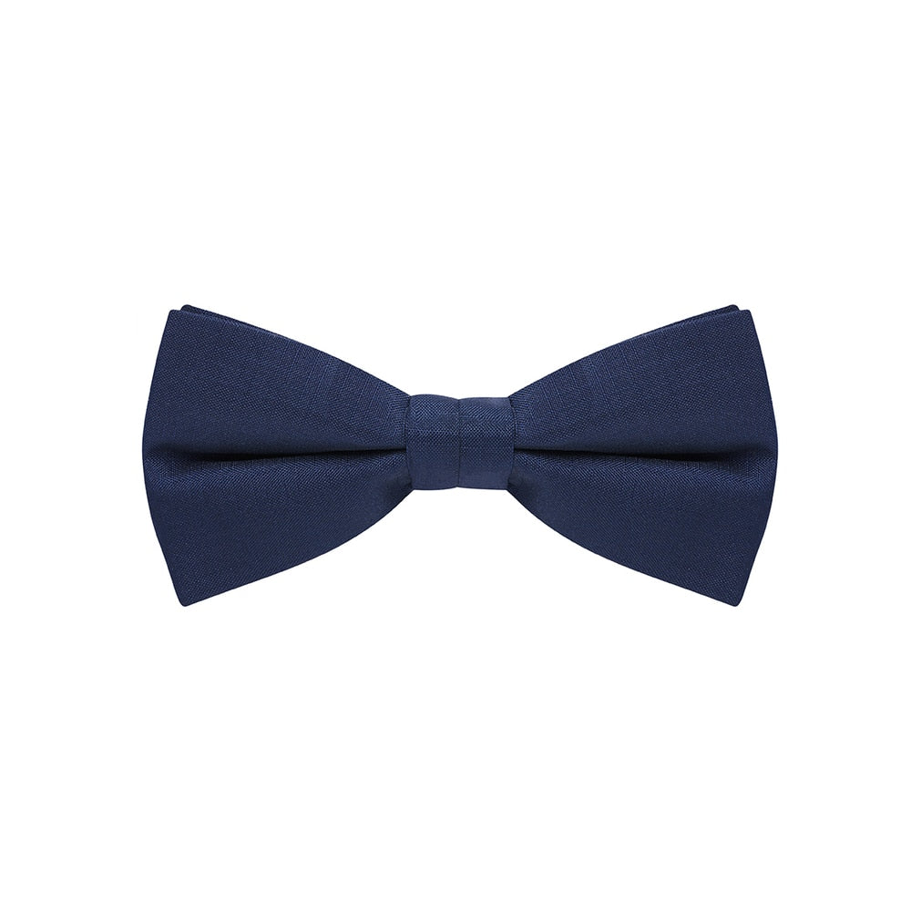 Bow Tie, Plain, Midnight. Supplied with matching pocket square.