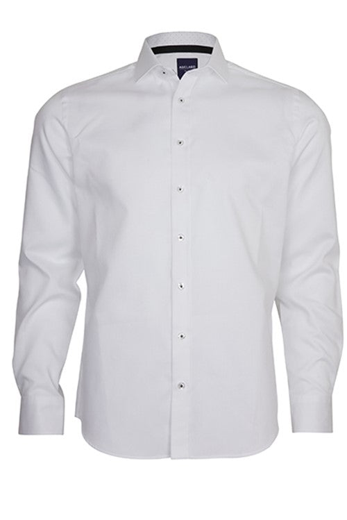 Abelard White Dobby Slim Shirt