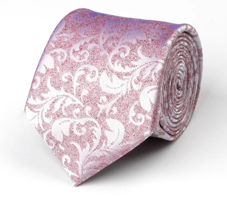 Dusty Pink Textured Scroll Tie