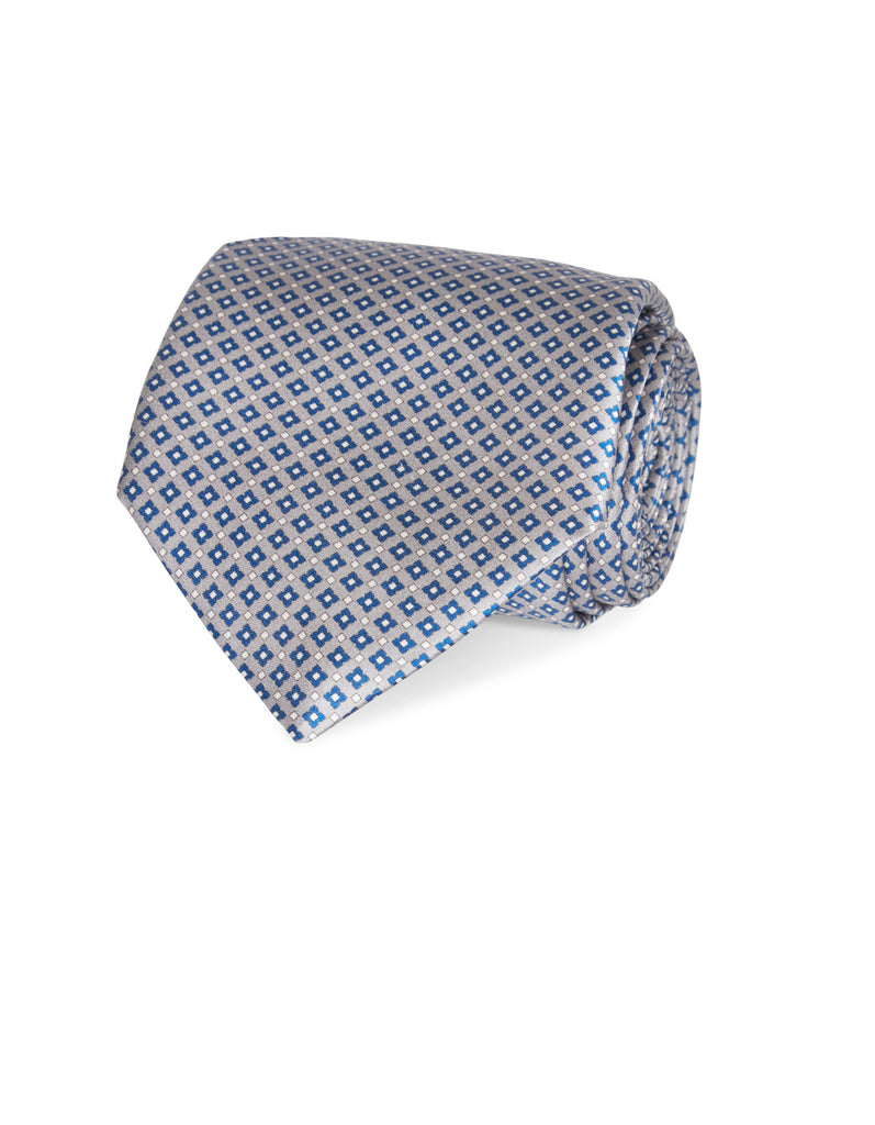 Abelard Italian Silk Tie Geometric Diamond Print