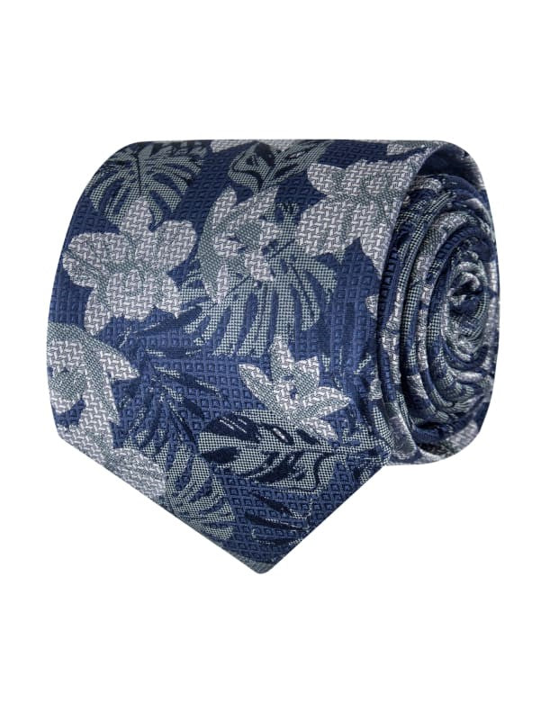 Abelard Blue Floral Silk Tie