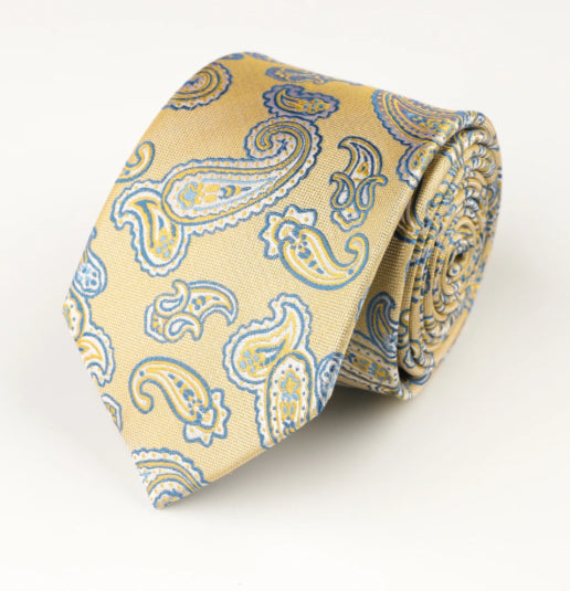 Lemon Silk Paisley Tie