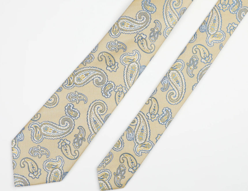 Lemon Silk Paisley Tie