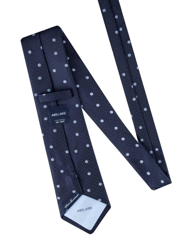 Abelard Navy Spot Silk Tie