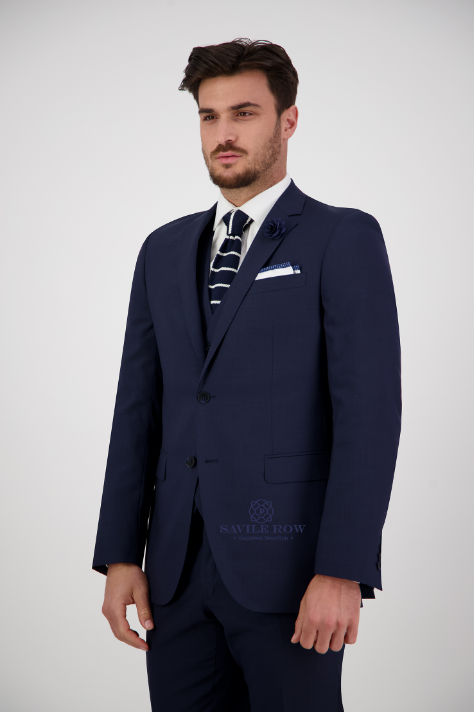 Savile Row Navy Formal Hire Lounge Suit