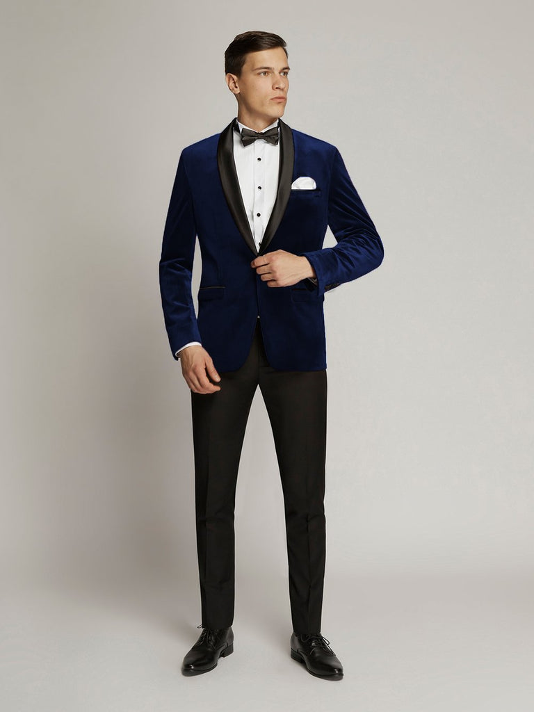 Varce Navy Velvet Jacket