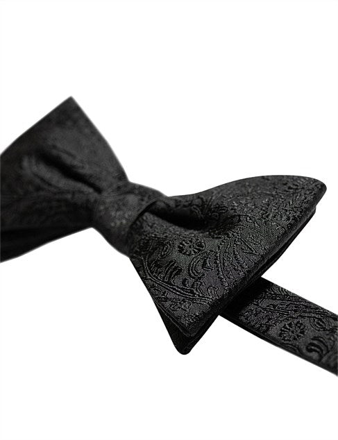 JAMES HARPER BLACK PAISLEY BOWTIE