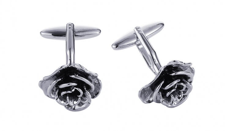 ANTIQUE ROSE PLATED CUFFLINKS