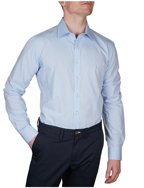 ABELARD 4-WAY STRETCH BLUE LS SHIRT