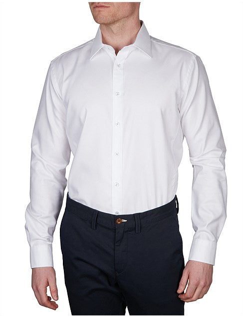 ABELARD WHITE GLOSS FINE TWILL SHIRT