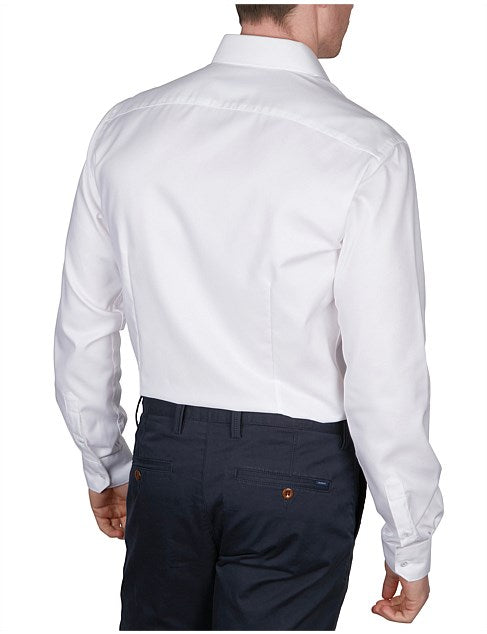 ABELARD WHITE GLOSS FINE TWILL SHIRT