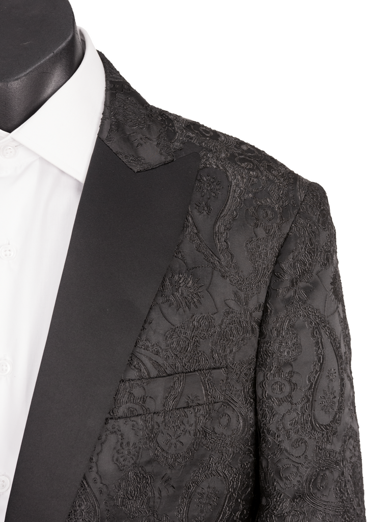 Gold Black Paisley Patter Tuxedo Tony Barlow Brisbane