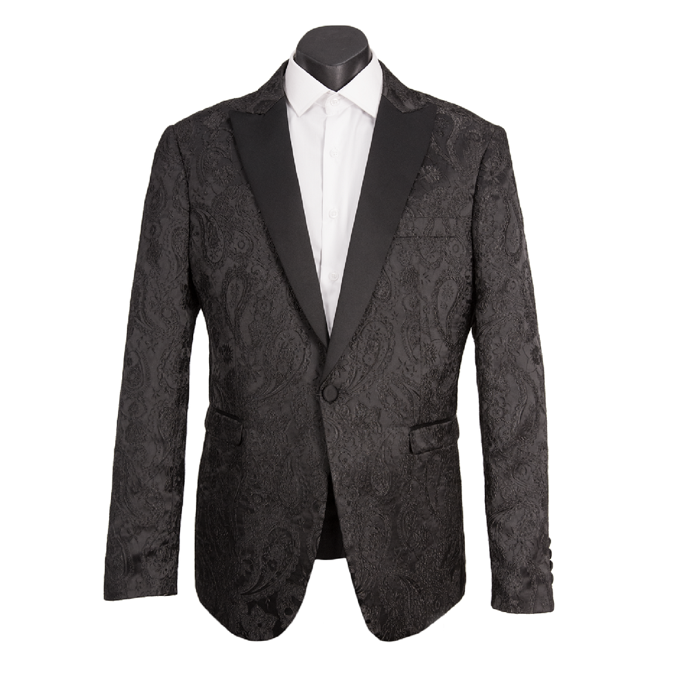 Gold Black Paisley Dinner/Tuxedo Jacket