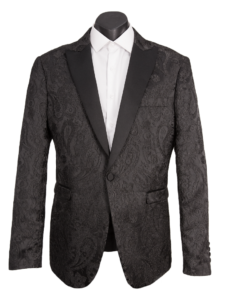 Gold Black Paisley Dinner/Tuxedo Jacket