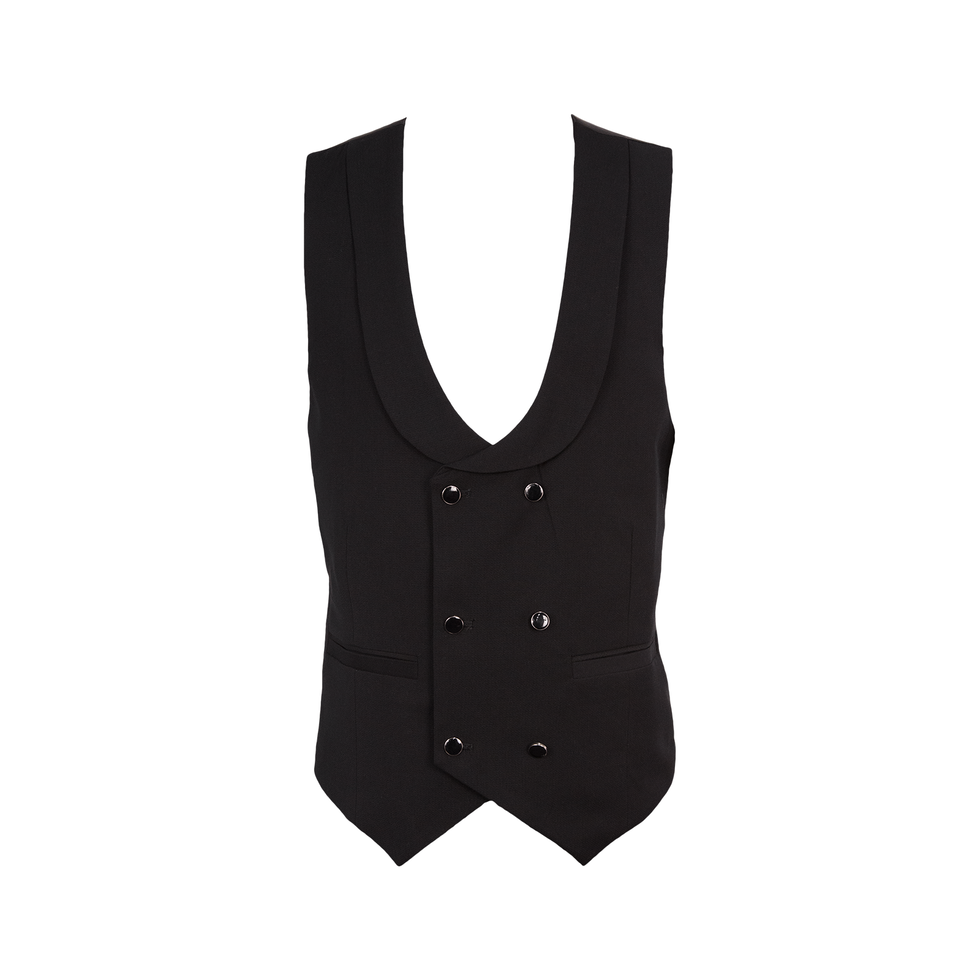 Gotti Black Double Breasted Vest