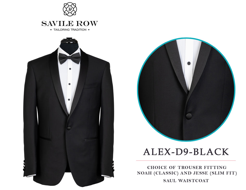 Savile Row Thomas D9 Tuxedo Black