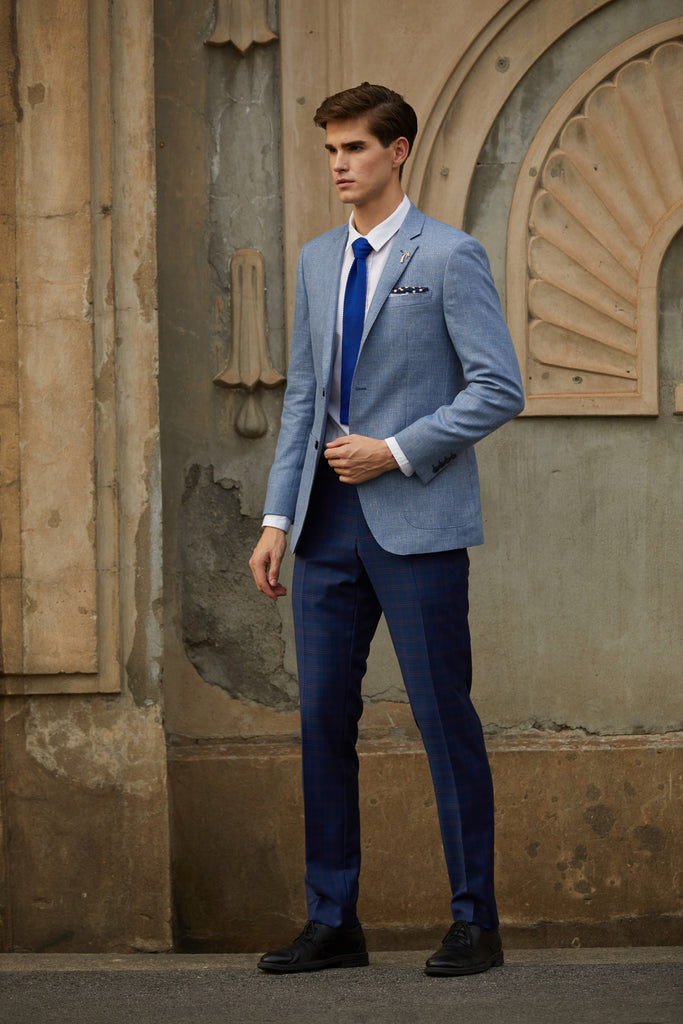 Savile Row Asher Sports Jacket Sky Blue