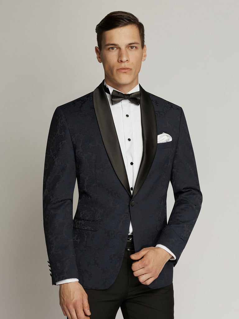 Varce Italia Navy Paisley Dinner Jacket