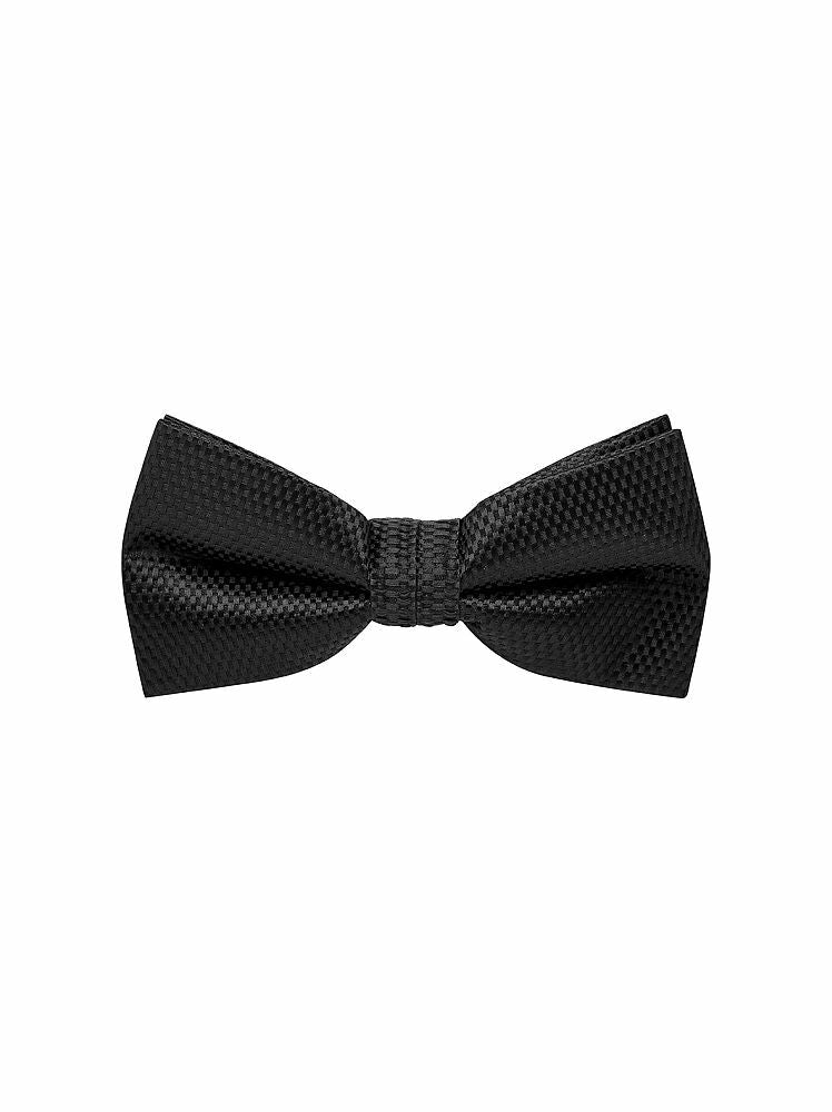 Bow Tie, Carbon, Black/White. Supplied with a white pocket square.