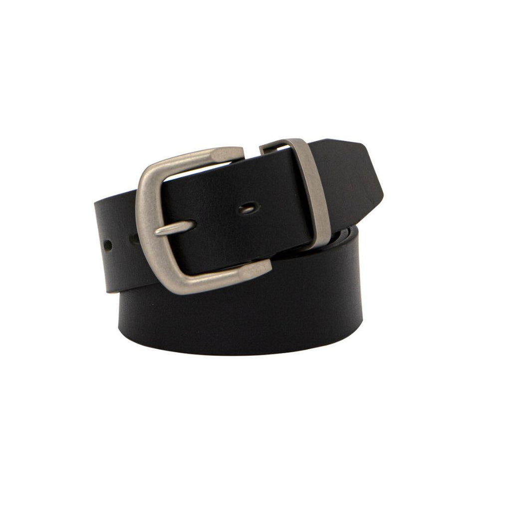 BRONCO Black. Full Grain Natural Leather Belt. 38mm width.