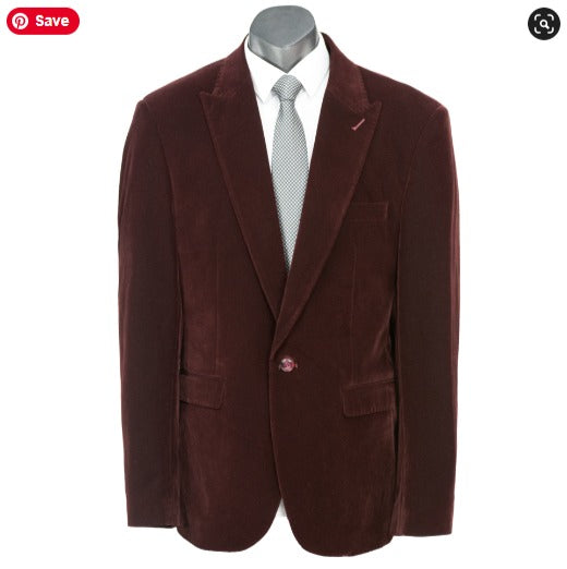 BOULVANDRE BURGUNDY VELVET JACKET