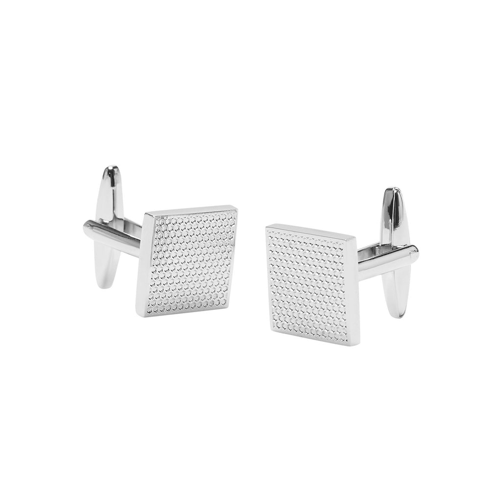 Buckle Nickel Polished. Perforated. Square. Cufflinks