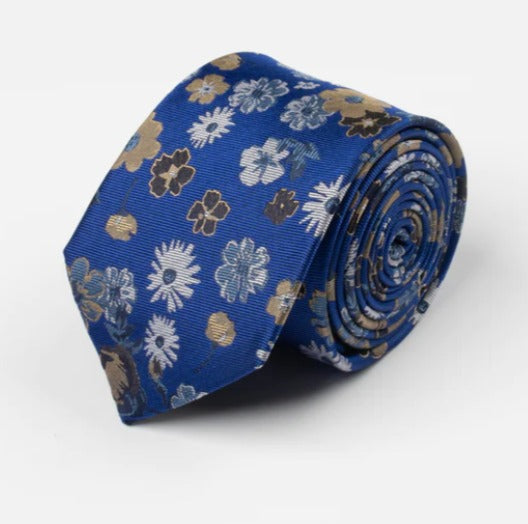 James Harper Cobalt Blossom Tie