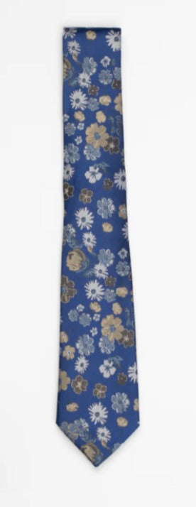 James Harper Cobalt Blossom Tie