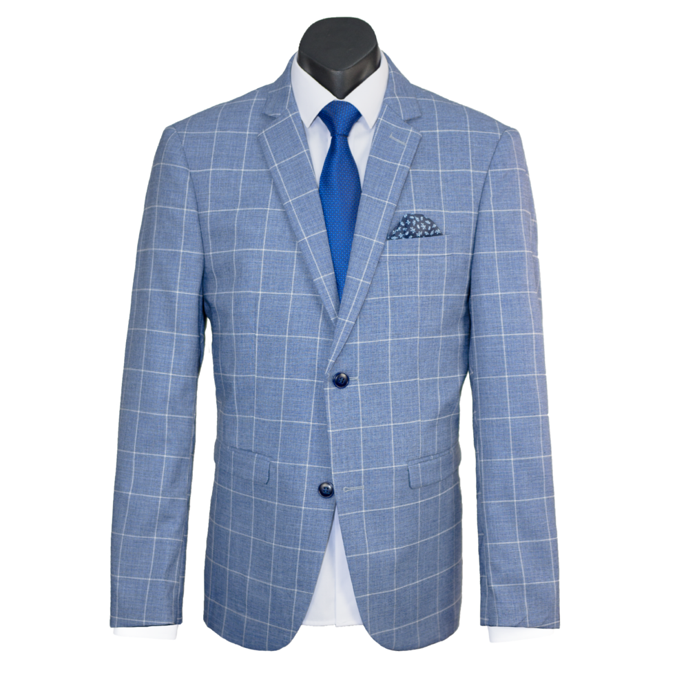 Scuzzati Blue/White Check Sportscoat