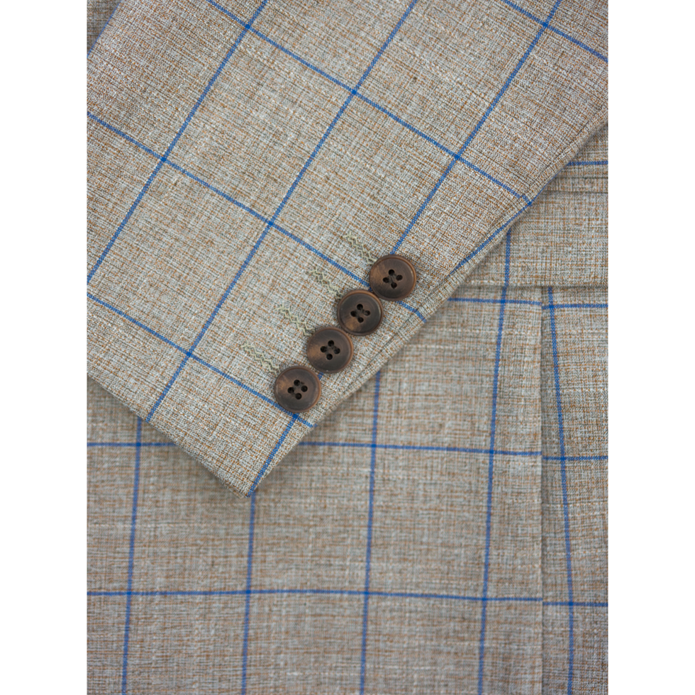 Scuzzati Beige/Blue Check Sportscoat