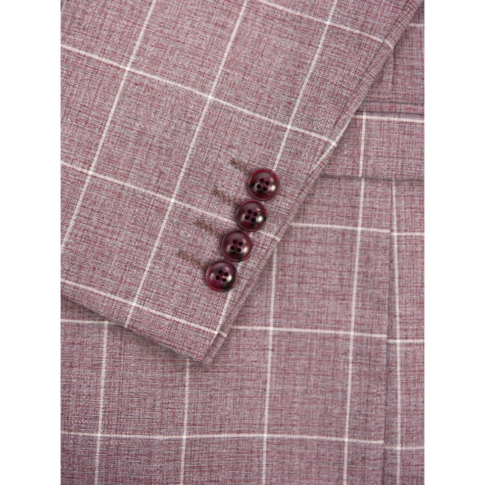 Scuzzati Garnet/White Check Sportscoat