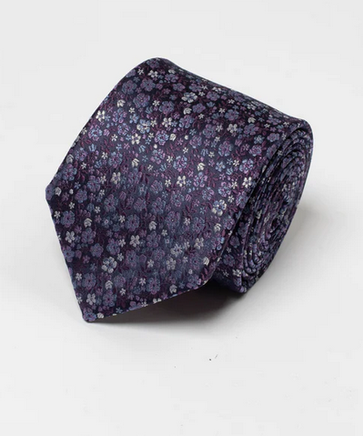 James Harper Lilac Floral Tie