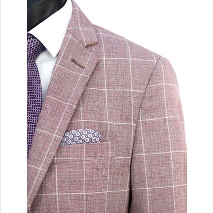 Varce Garnet Check Suit