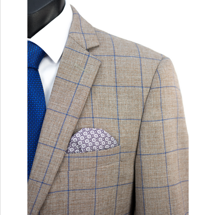 Varce Biscuit Check Suit