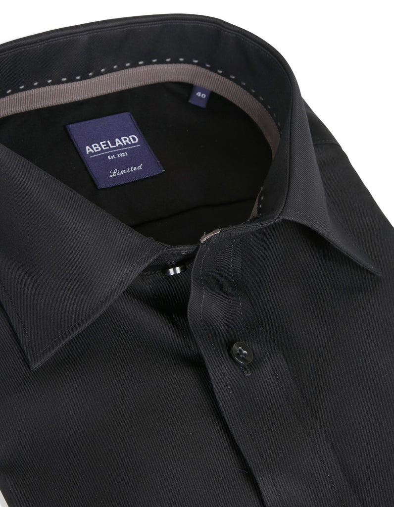 Abelard Black Luxe Twill Slim Shirt