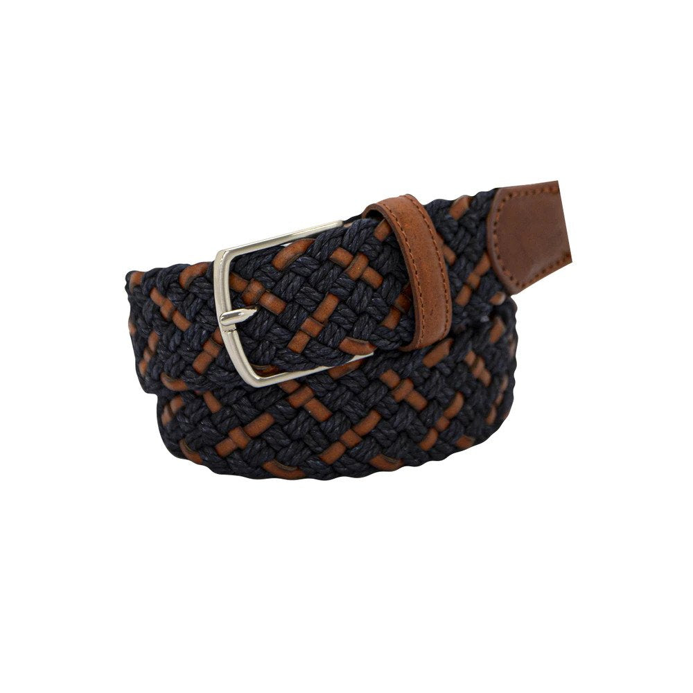 Buckle "Monterey" Tan/Navy 35mm Plaited Belt