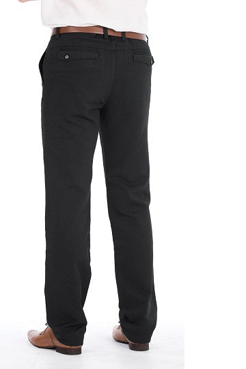 BOB SPEARS Euro Slim Fit Casual Pant. Black. All Season.