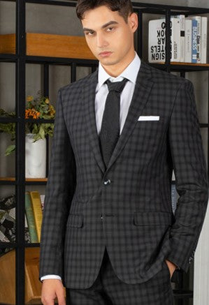 BRUTON JOSE-FT10-GREY CHECK SUIT