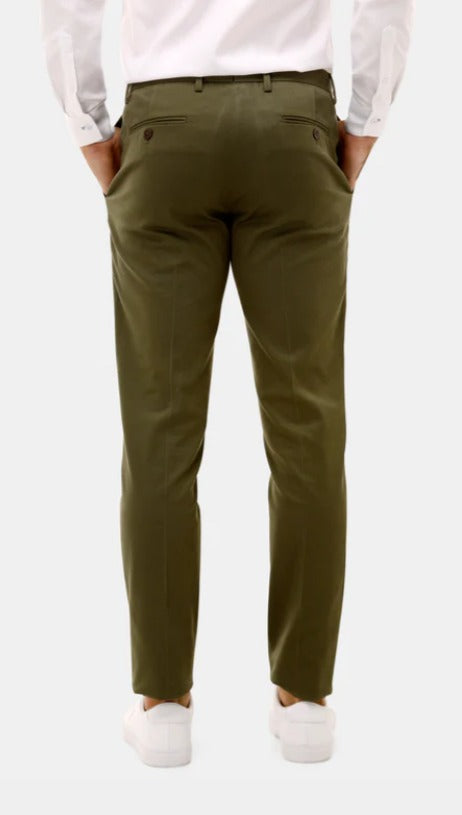 BROOKSFIELD COTTON STRETCH TAILORED KHAKI CHINO