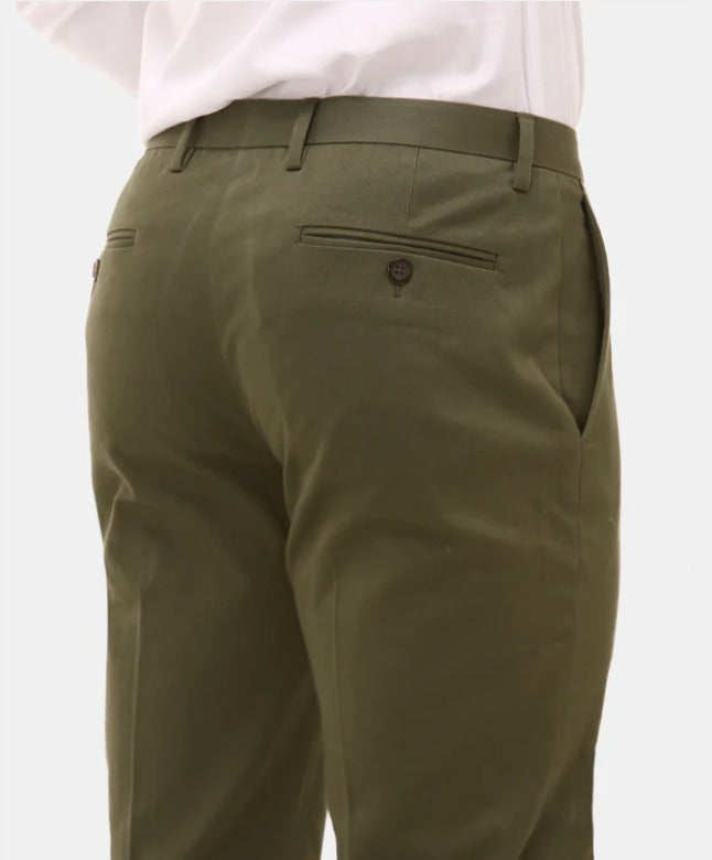 BROOKSFIELD COTTON STRETCH TAILORED KHAKI CHINO