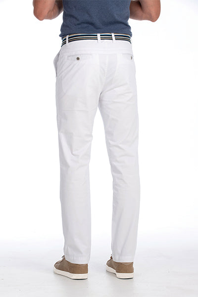 Bob Spears Active Waist White Casual Pant