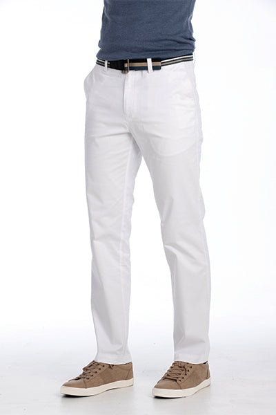 Bob Spears Active Waist White Casual Pant